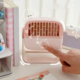 Maxbell Desk Fan Quiet USB Powered 5 Modes Adjustable for Living Room Office Bedroom Pink