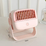 Maxbell Desk Fan Quiet USB Powered 5 Modes Adjustable for Living Room Office Bedroom Pink