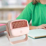 Maxbell Desk Fan Quiet USB Powered 5 Modes Adjustable for Living Room Office Bedroom Pink