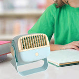 Maxbell Desk Fan Quiet USB Powered 5 Modes Adjustable for Living Room Office Bedroom Blue