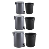 Maxbell Trash Can with Step Pedal Simple Garbage Can for Bedroom Kitchen Room 3L