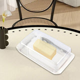 Maxbell Butter Dish with Lid Dispenser Clear Cheese Dish for Refrigerator Home Shelf