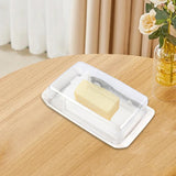 Maxbell Butter Dish with Lid Dispenser Clear Cheese Dish for Refrigerator Home Shelf