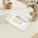 Maxbell Butter Dish with Lid Dispenser Clear Cheese Dish for Refrigerator Home Shelf