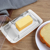 Maxbell Butter Dish with Lid Dispenser Clear Cheese Dish for Refrigerator Home Shelf