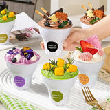 Maxbell 50 Pieces Reusable Plastic Ice Cream Bowls Set Accessory Frozen Yogurt Bowls
