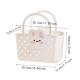 Maxbell Shower Caddy Basket Lightweight Dorm with Handles Multipurpose Gym Organizer White