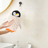 Maxbell Microfiber Hand Towel Quick Dry Small Funny with Hanging Loop Cleaning Cloth white