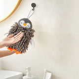 Maxbell Microfiber Hand Towel Quick Dry Small Funny with Hanging Loop Cleaning Cloth gray