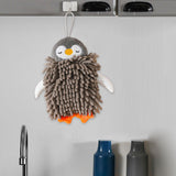 Maxbell Microfiber Hand Towel Quick Dry Small Funny with Hanging Loop Cleaning Cloth gray