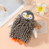Maxbell Microfiber Hand Towel Quick Dry Small Funny with Hanging Loop Cleaning Cloth gray
