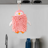 Maxbell Microfiber Hand Towel Quick Dry Small Funny with Hanging Loop Cleaning Cloth pink