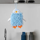 Maxbell Microfiber Hand Towel Quick Dry Small Funny with Hanging Loop Cleaning Cloth blue