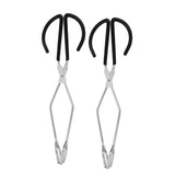 Maxbell 2Pcs Scissor Tongs 10 inch Heavy Duty Barbecue Tongs for BBQ Grilling Picnic