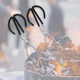 Maxbell 2Pcs Scissor Tongs 10 inch Heavy Duty Barbecue Tongs for BBQ Grilling Picnic