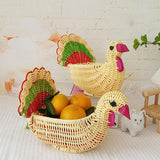 Maxbell Serving Basket Turkey Shape Bread Basket for Tabletop Household Dinning Room