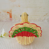 Maxbell Serving Basket Turkey Shape Bread Basket for Tabletop Household Dinning Room