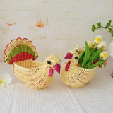 Maxbell Serving Basket Turkey Shape Bread Basket for Tabletop Household Dinning Room