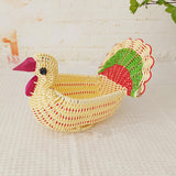 Maxbell Serving Basket Turkey Shape Bread Basket for Tabletop Household Dinning Room