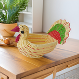 Maxbell Serving Basket Turkey Shape Bread Basket for Tabletop Household Dinning Room