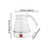 Maxbell Portable Folding Electric Kettle Foldable Water Kettle for Tea Coffee Picnic White