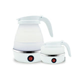 Maxbell Portable Folding Electric Kettle Foldable Water Kettle for Tea Coffee Picnic White