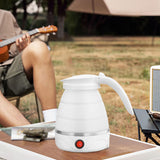 Maxbell Portable Folding Electric Kettle Foldable Water Kettle for Tea Coffee Picnic White