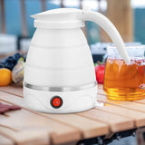 Maxbell Portable Folding Electric Kettle Foldable Water Kettle for Tea Coffee Picnic White