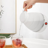 Maxbell Portable Folding Electric Kettle Foldable Water Kettle for Tea Coffee Picnic White