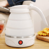 Maxbell Portable Folding Electric Kettle Foldable Water Kettle for Tea Coffee Picnic White