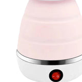 Maxbell Portable Folding Electric Kettle Foldable Water Kettle for Tea Coffee Picnic Pink