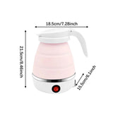 Maxbell Portable Folding Electric Kettle Foldable Water Kettle for Tea Coffee Picnic Pink