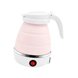 Maxbell Portable Folding Electric Kettle Foldable Water Kettle for Tea Coffee Picnic Pink