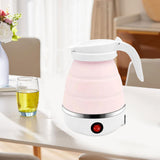 Maxbell Portable Folding Electric Kettle Foldable Water Kettle for Tea Coffee Picnic Pink