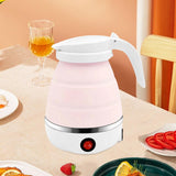 Maxbell Portable Folding Electric Kettle Foldable Water Kettle for Tea Coffee Picnic Pink