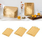 Maxbell Serving Tray Portable Bamboo with Handle Bathroom Tray for Hotel Fruit Cafes S