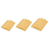 Maxbell Serving Tray Portable Bamboo with Handle Bathroom Tray for Hotel Fruit Cafes S
