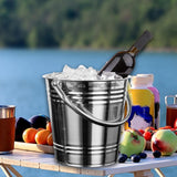 Maxbell Ice Bucket Heavy Duty Multiuse Metal Ice Pail for Buffet Home Chilling Juice 5L