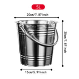 Maxbell Ice Bucket Heavy Duty Multiuse Metal Ice Pail for Buffet Home Chilling Juice 5L