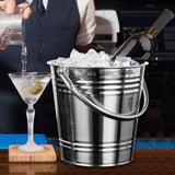 Maxbell Ice Bucket Heavy Duty Multiuse Metal Ice Pail for Buffet Home Chilling Juice 6L