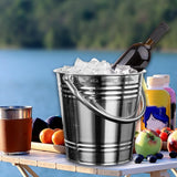 Maxbell Ice Bucket Heavy Duty Multiuse Metal Ice Pail for Buffet Home Chilling Juice 6L