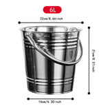 Maxbell Ice Bucket Heavy Duty Multiuse Metal Ice Pail for Buffet Home Chilling Juice 6L