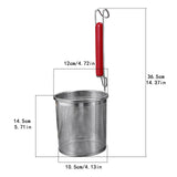 Maxbell Mesh Strainer Sifter Straining Deep Fryer Basket for Frying Cooking Draining 12cm mouth