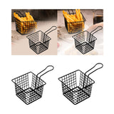 Maxbell Deep Fry Basket French Fries Basket Mesh Skimmer Sifter Kitchen Cooking Tool Small