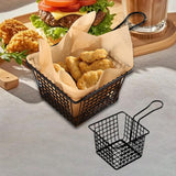 Maxbell Deep Fry Basket French Fries Basket Mesh Skimmer Sifter Kitchen Cooking Tool Small