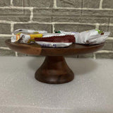 Maxbell Fruit Plate Large Capacity Dessert Tray Wood Ornament for Holiday Restaurant