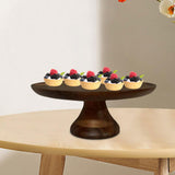 Maxbell Fruit Plate Large Capacity Dessert Tray Wood Ornament for Holiday Restaurant