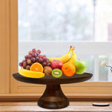 Maxbell Fruit Plate Large Capacity Dessert Tray Wood Ornament for Holiday Restaurant