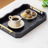 Maxbell Serving Tray Tea Cup Tray Portable Accessories Entertaining Rectangular Tray L