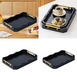 Maxbell Serving Tray Tea Cup Tray Portable Accessories Entertaining Rectangular Tray L